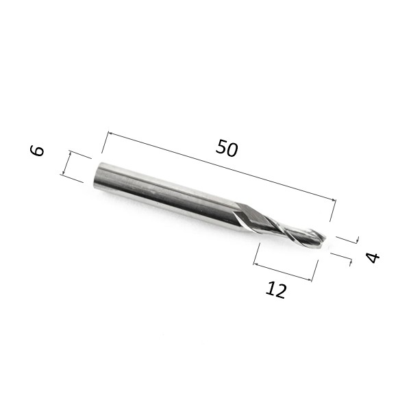 Фото фреза спиральная цилиндрическая двухзаходная по акрилу, дереву, композиту (акп) djtol n2lx6412 в Москве и Московской области