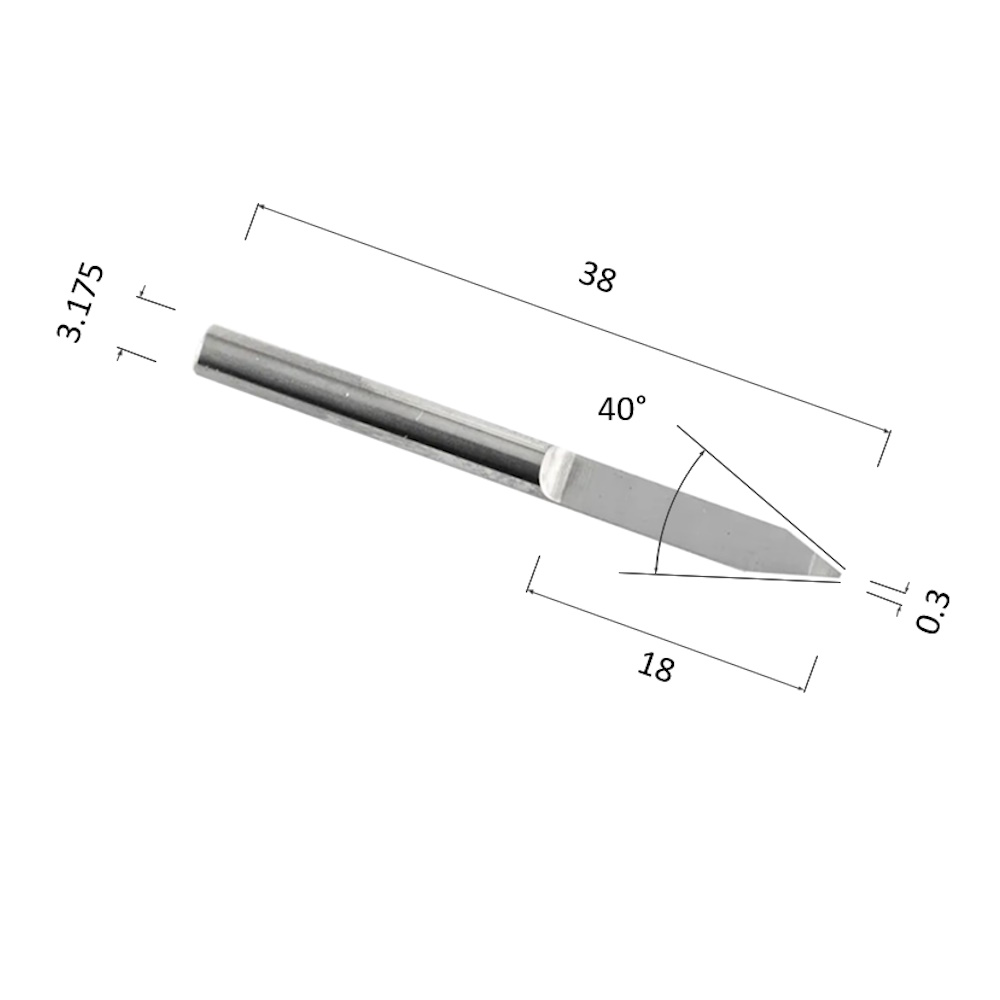 Фото гравер прямой конусный однозаходный по акрилу, дереву, композиту (акп) djtol aj3.4003 в Москве и Московской области