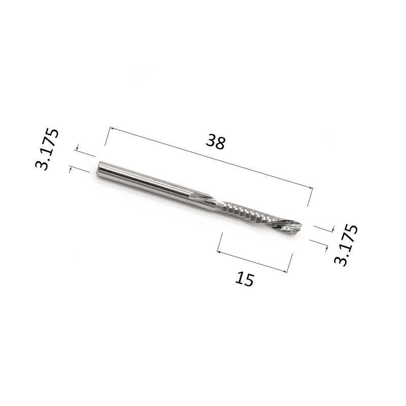 Фото фреза djtol aa1lxd3.15 спиральная однозаходная стружка вниз (по дереву, композиту (акп), пластику) в Москве и Московской области