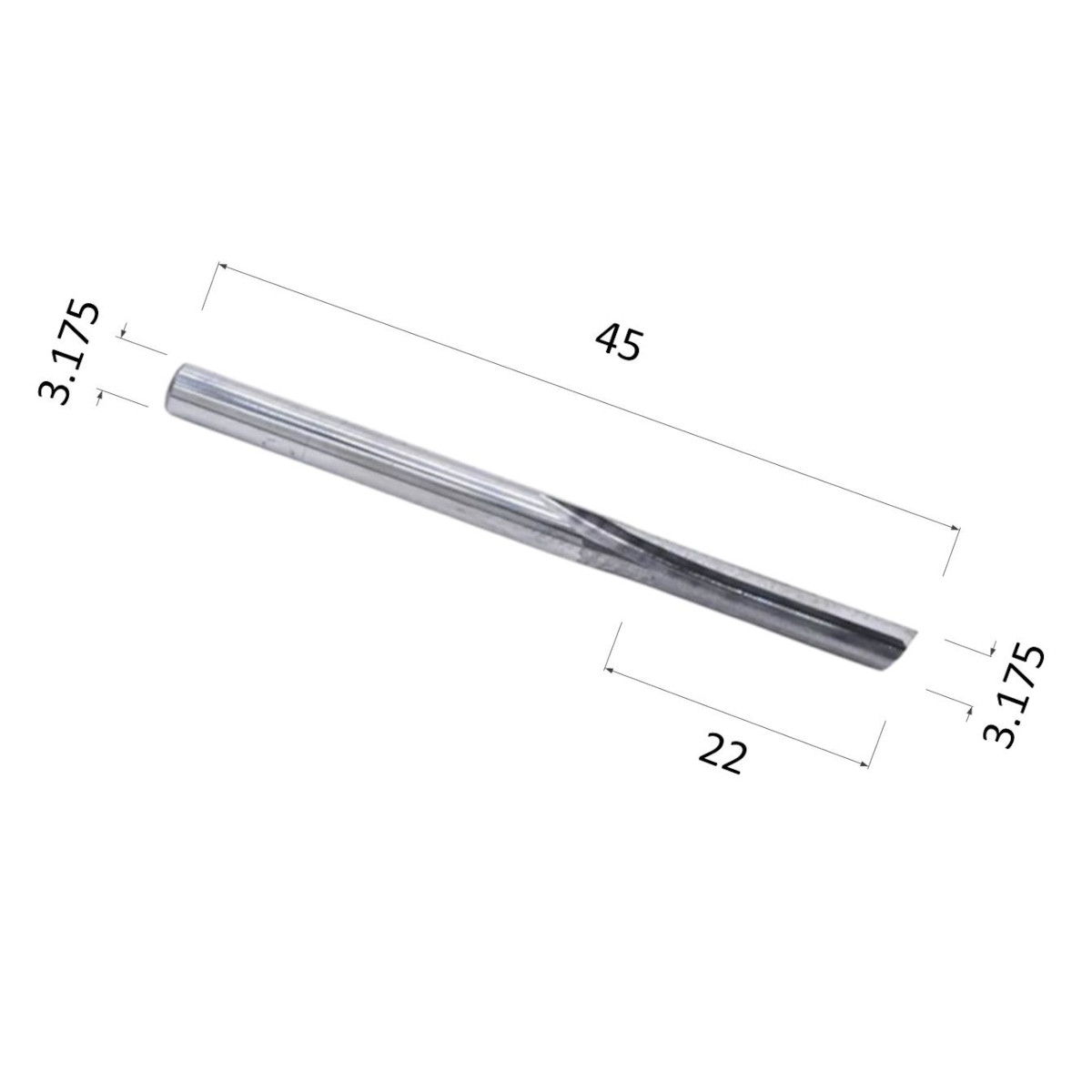 Фото фреза прямая цилиндрическая однозаходная по акрилу, дереву, композиту (акп) djtol a1zx3.22 в Москве и Московской области