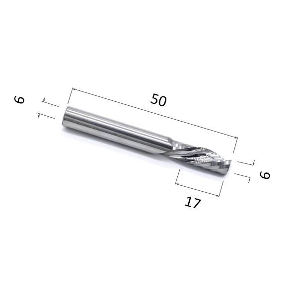 Фото фреза djtol n1lxd617 спиральная однозаходная стружка вниз (по дереву, композиту (акп), пластику) в Москве и Московской области