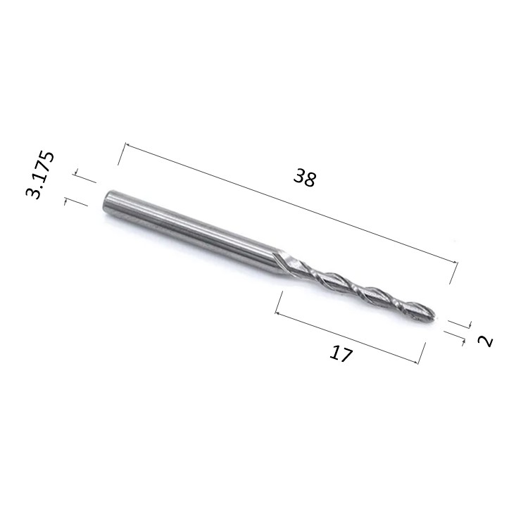 Фото фреза djtol n2lx3.217 спиральная двухзаходная стружка вверх (по дереву, композиту (акп), пластику) в Москве и Московской области