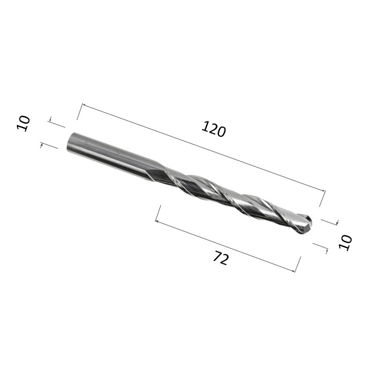 Фото фреза djtol n2qx1072 спиральная двухзаходная сферическая (по дереву, композиту (акп), пластику) в Москве и Московской области