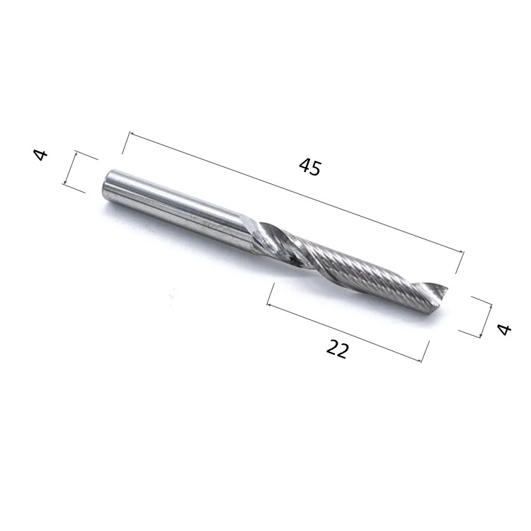 Фото фреза djtol n1lx422 спиральная однозаходная стружка вверх (по дереву, композиту (акп), пластику) в Москве и Московской области