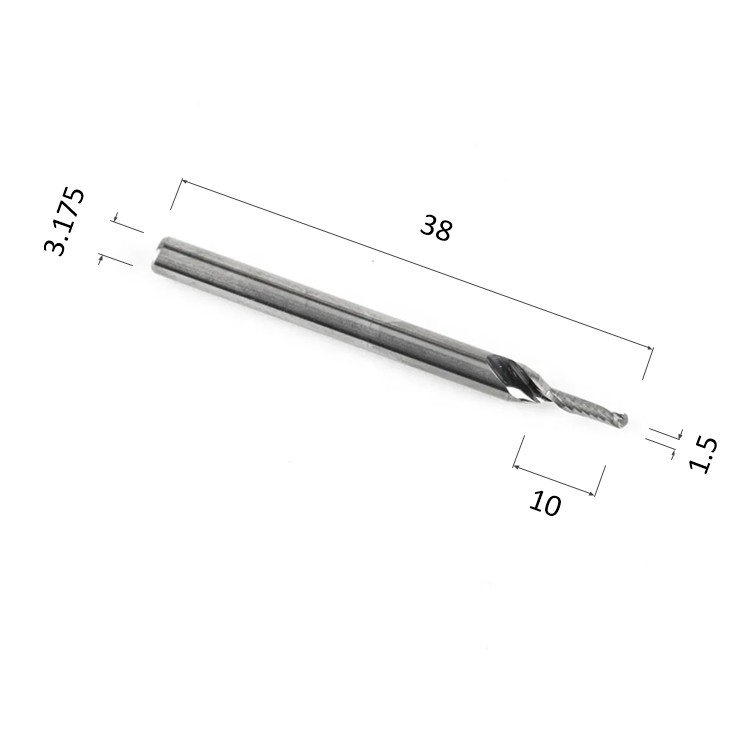 Фото фреза djtol n1lx3.1.510 спиральная однозаходная стружка вверх (по дереву, композиту (акп), пластику) в Москве и Московской области