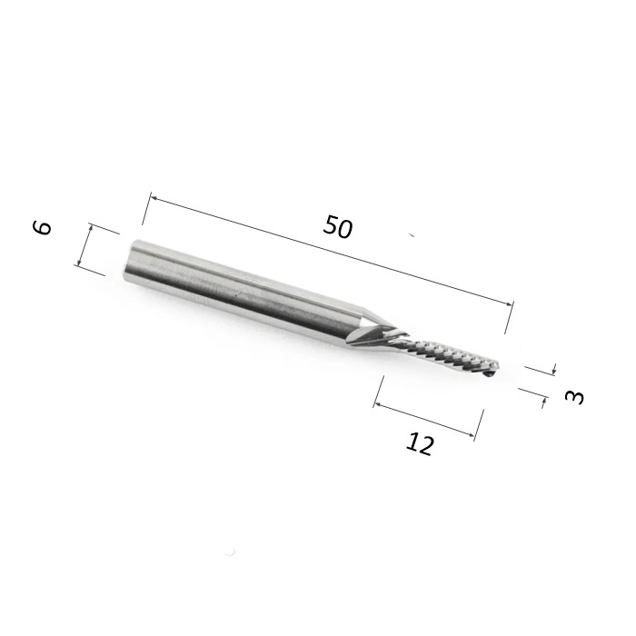 Фото фреза спиральная однозаходная стружка вниз (по акрилу, дереву, композиту) djtol a1lxd6312 в Москве и Московской области