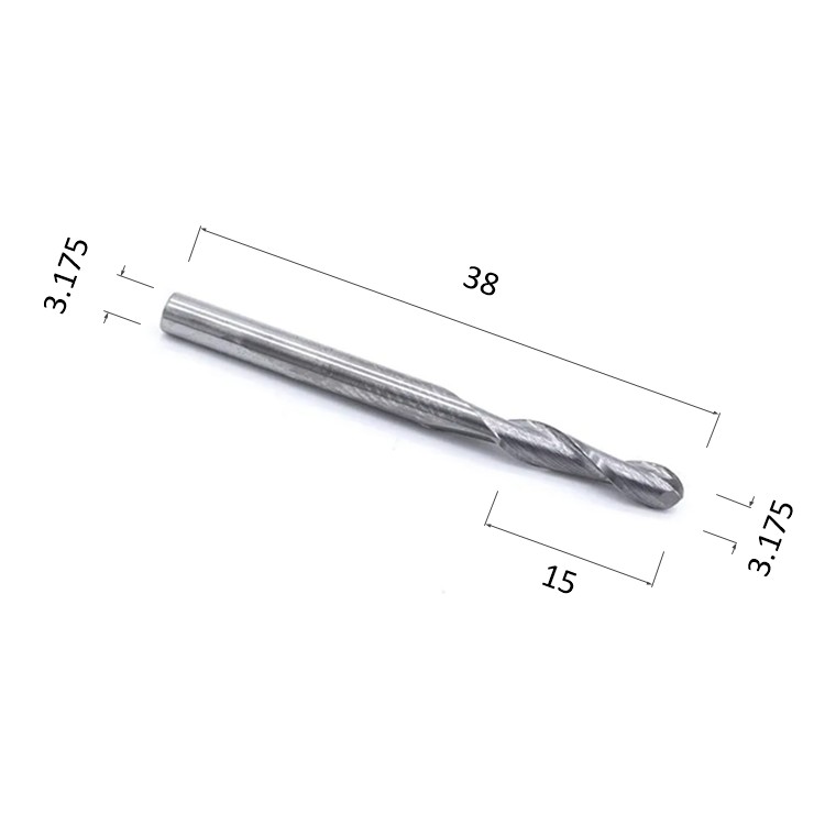 Фото фреза спиральная цилиндрическая двухзаходная по акрилу, дереву, композиту (акп) djtol n2qx3.15 в Москве и Московской области