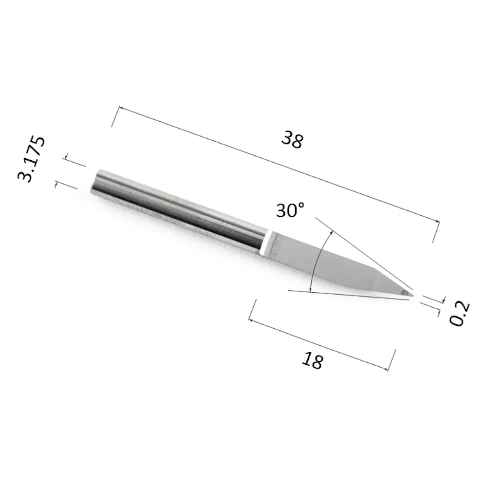 Фото гравер прямой конусный однозаходный по акрилу, дереву, композиту (акп) djtol aaj3.3002 в Москве и Московской области