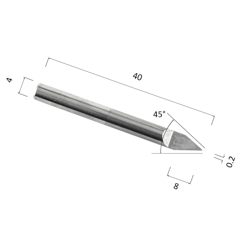 Фото гравер прямой конусный однозаходный по стали, алюминию, твердому дереву djtol aajs4.4502 в Москве и Московской области