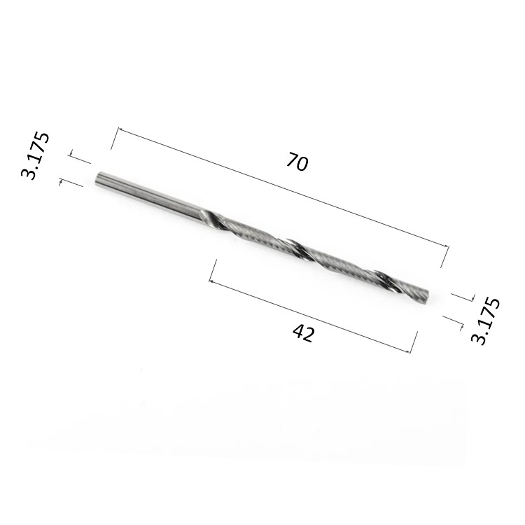 Фото фреза djtol n1lx3.42 спиральная однозаходная стружка вверх (по дереву, композиту (акп), пластику) в Москве и Московской области