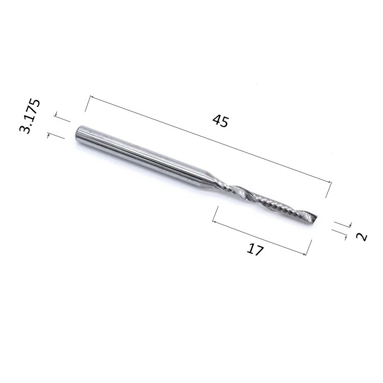 Фото фреза djtol n1lx3.217 спиральная однозаходная стружка вверх (по дереву, композиту (акп), пластику) в Москве и Московской области