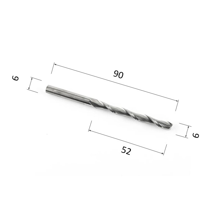 Фото фреза спиральная цилиндрическая двухзаходная по акрилу, дереву, композиту (акп) djtol a2lx652 в Москве и Московской области