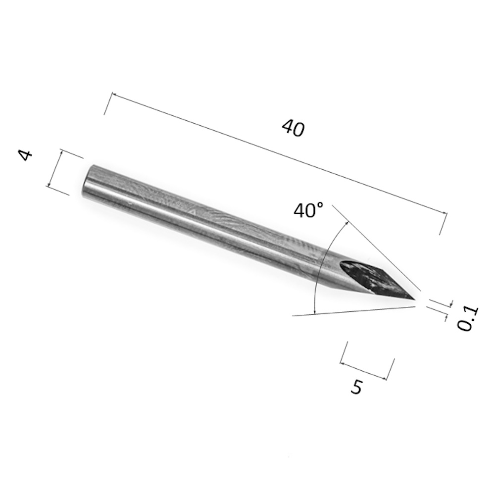 Фото гравер прямой конусный трехзаходный по алюминию, композиту (акп), меди djtol a3j4.4001 в Москве и Московской области