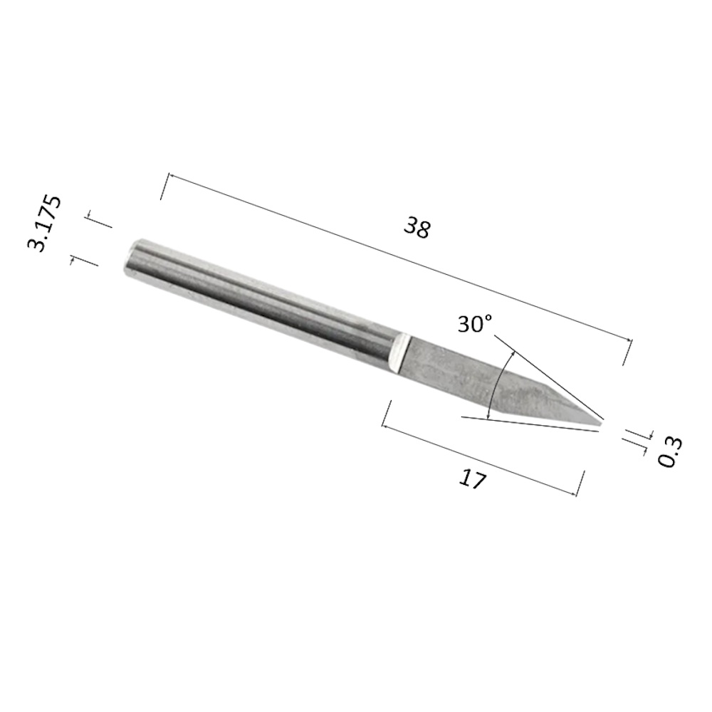 Фото гравер прямой конусный однозаходный по акрилу, дереву, композиту (акп) djtol aj3.3003 в Москве и Московской области