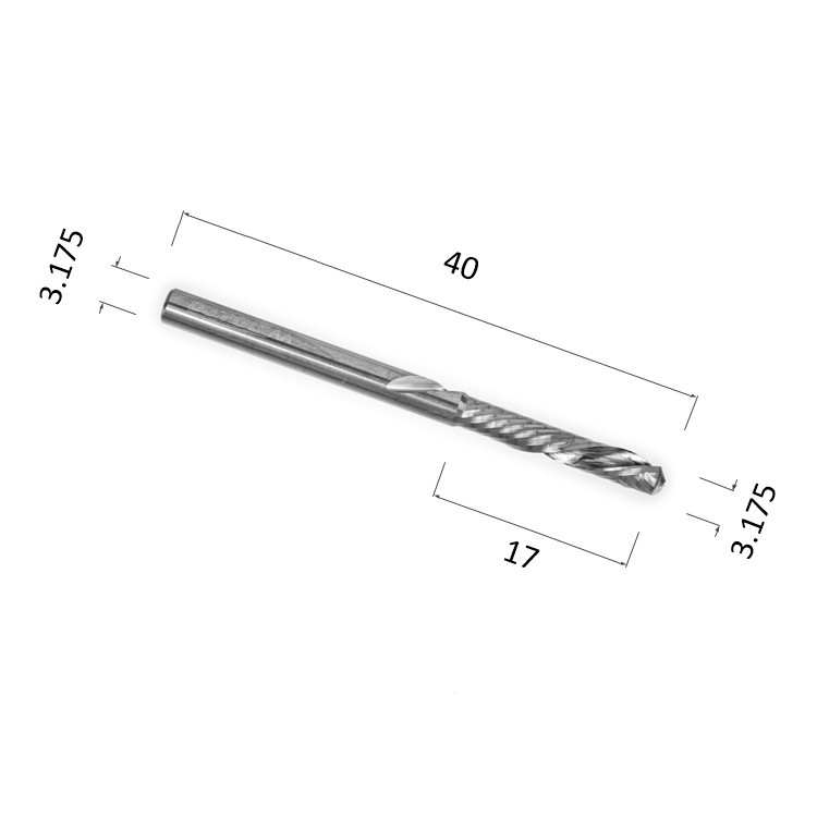 Фото фреза компрессионная спиральная однозаходная (по дереву, композиту, пластику) djtol aa1flx3.17 в Москве и Московской области