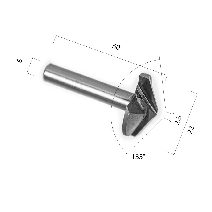 Фото фреза прямая v-образная двухзаходная по алюминию, композиту (акп), меди djtol atv62213525 в Москве и Московской области