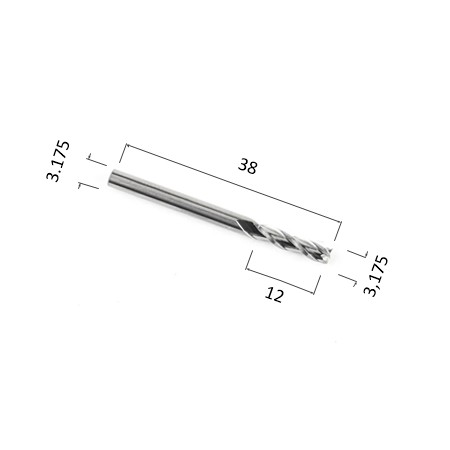 Фото фреза djtol n3lx3.12 спиральная трехзаходная стружка вверх (по дереву, композиту (акп), пластику) в Москве и Московской области