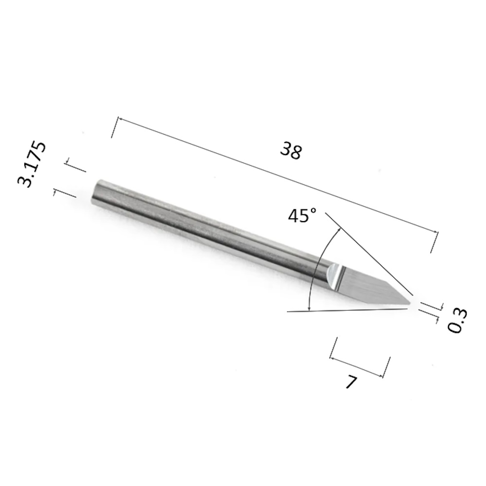 Фото гравер прямой конусный однозаходный по стали, алюминию, твердому дереву djtol aajs3.4503 в Москве и Московской области