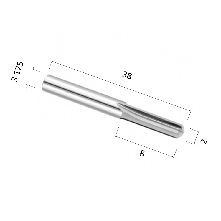 Фото фреза прямая цилиндрическая двухзаходная по акрилу, дереву, композиту (акп) djtol n2zqx3.208 в Москве и Московской области