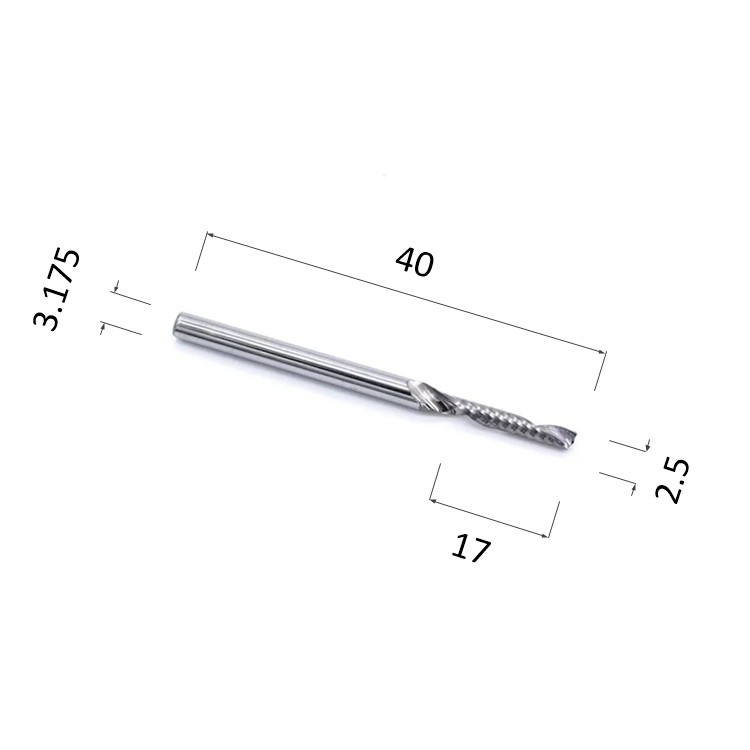Фото фреза спиральная цилиндрическая однозаходная по акрилу, дереву, композиту (акп) djtol ay1lx3.2.517 в Москве и Московской области