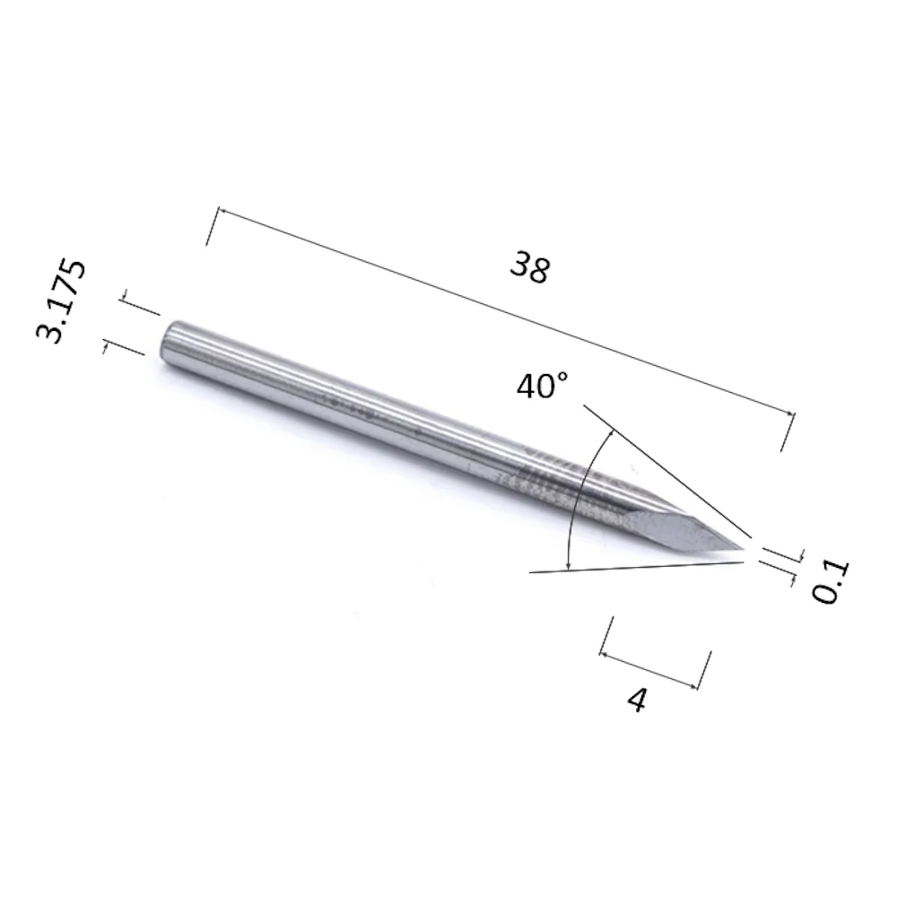 Фото гравер прямой конусный трехзаходный по алюминию, композиту (акп), меди djtol a3j3.4001 в Москве и Московской области