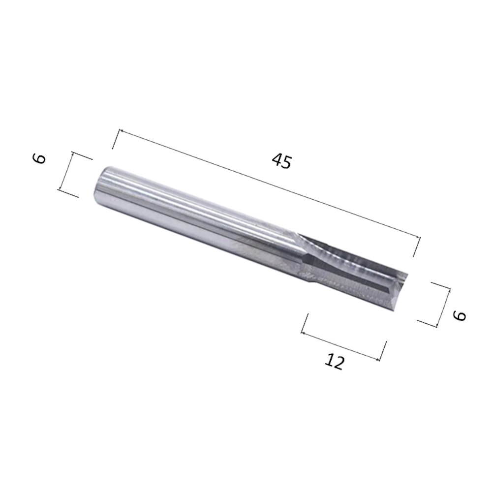 Фото фреза прямая цилиндрическая двухзаходная по акрилу, дереву, композиту (акп) djtol n2zx612 в Москве и Московской области