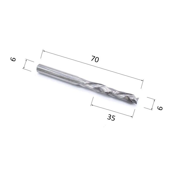 Фото фреза компрессионная спиральная двухзаходная (по дереву, композиту, пластику) djtol a2flx635 в Москве и Московской области