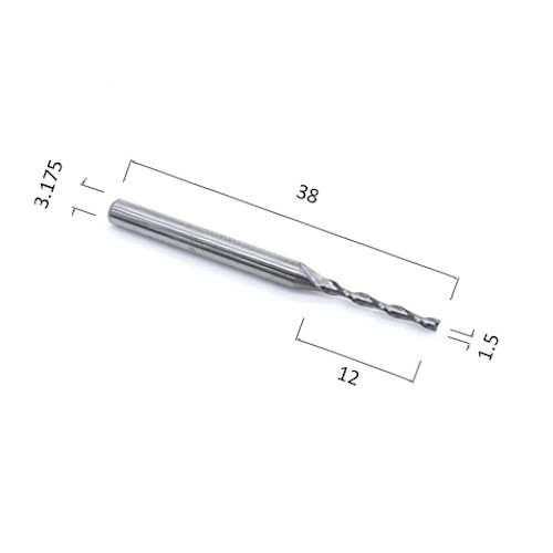 Фото фреза спиральная цилиндрическая двухзаходная по акрилу, дереву, композиту (акп) djtol n2lx3.1.512 в Москве и Московской области