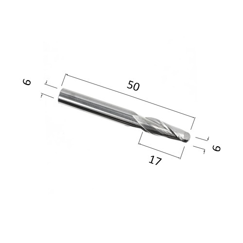 Фото фреза спиральная цилиндрическая двухзаходная по акрилу, дереву, композиту (акп) djtol n2qx617 в Москве и Московской области