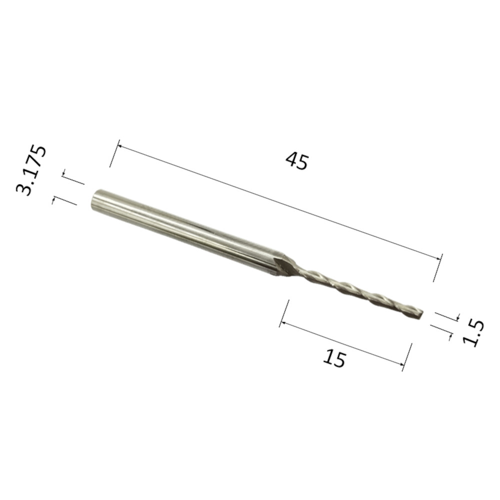 Фото фреза спиральная цилиндрическая однозаходная по алюминию, композиту (акп), меди djtol al1lx3.15 в Москве и Московской области