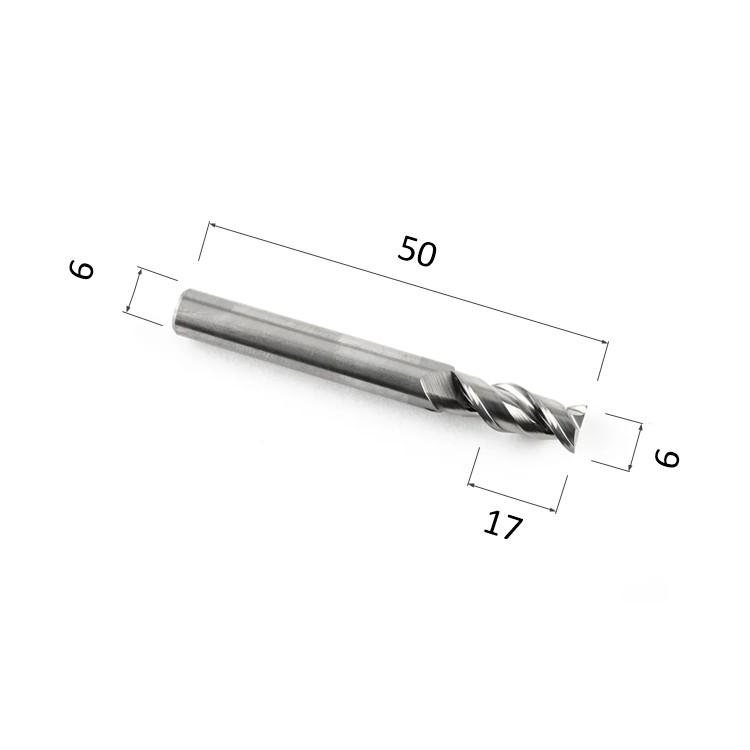 Фото фреза спиральная цилиндрическая двухзаходная по алюминию, композиту (акп), меди djtol al2lx617 в Москве и Московской области