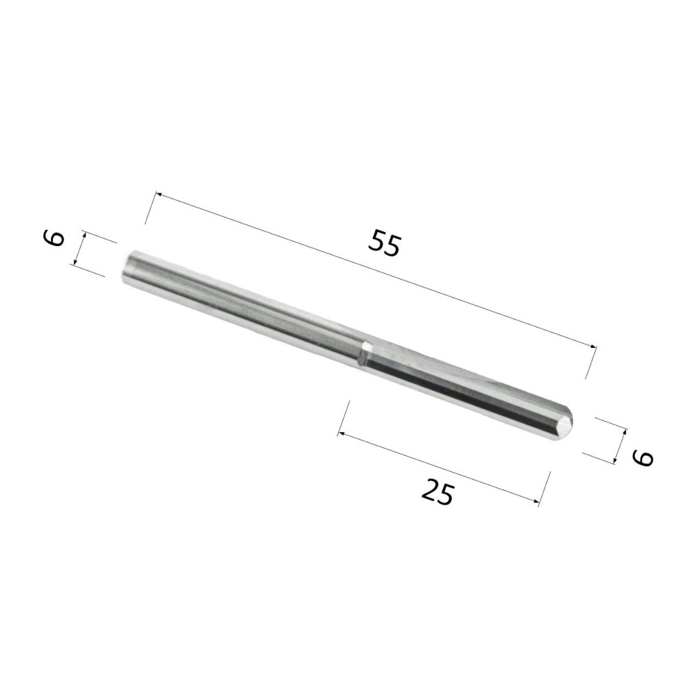 Фото фреза прямая цилиндрическая двухзаходная по акрилу, дереву, композиту (акп) djtol a2zqx625 в Москве и Московской области