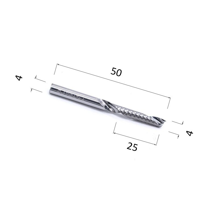Фото фреза спиральная цилиндрическая однозаходная по акрилу, дереву, композиту (акп) djtol aay1lx4.25 в Москве и Московской области