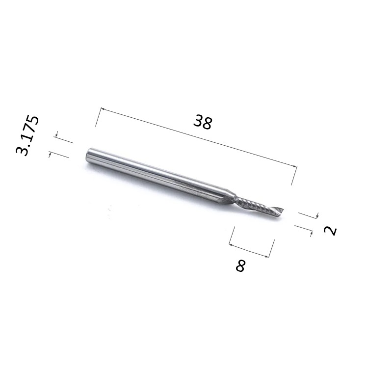 Фото фреза спиральная цилиндрическая однозаходная по акрилу, дереву, композиту (акп) djtol ay1lx3.208 в Москве и Московской области