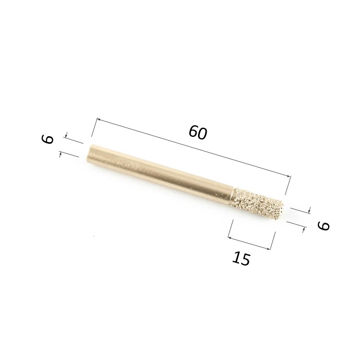 Фото фреза алмазная прямая цилиндрическая многокромочная по камню, мрамору, стеклу djtol dmx0615 в Москве и Московской области