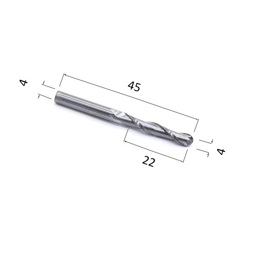 Фото фреза djtol n2qx422 спиральная двухзаходная сферическая (по дереву, композиту (акп), пластику) в Москве и Московской области