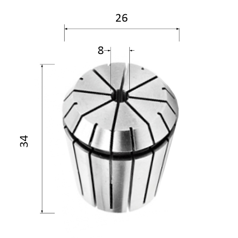 Фото цанга er25-8, 8 мм (биение 0,008) в Москве и Московской области
