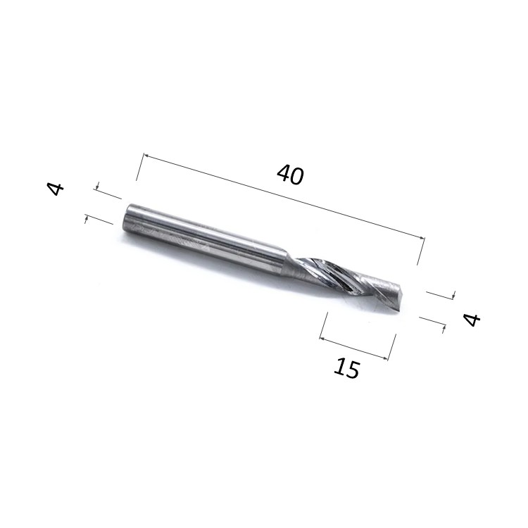 Фото фреза спиральная цилиндрическая однозаходная по алюминию, композиту (акп), меди djtol al1lx415 в Москве и Московской области