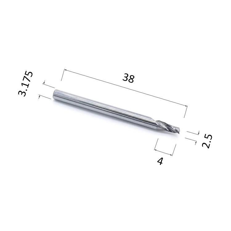 Фото фреза спиральная цилиндрическая однозаходная по алюминию, композиту (акп), меди djtol al1lx3.2.504 в Москве и Московской области