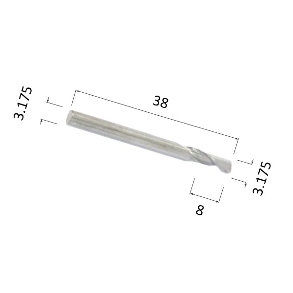 Фото фреза djtol n1lx3.08 спиральная однозаходная стружка вверх (по дереву, композиту (акп), пластику) в Москве и Московской области