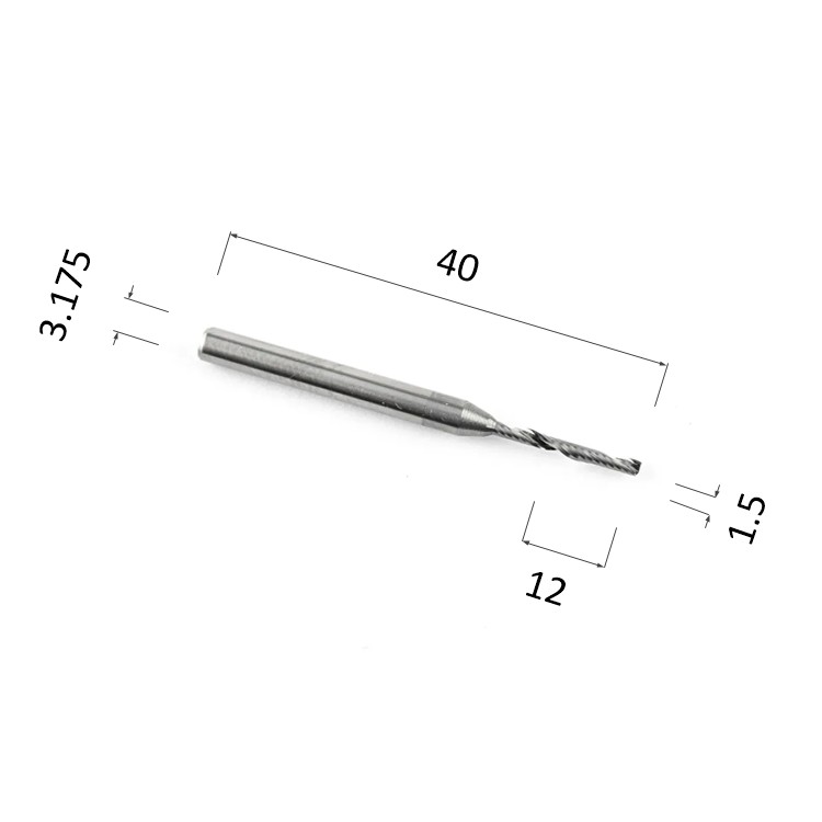 Фото фреза спиральная цилиндрическая однозаходная по акрилу, дереву, композиту (акп) djtol ay1lx3.1.512 в Москве и Московской области