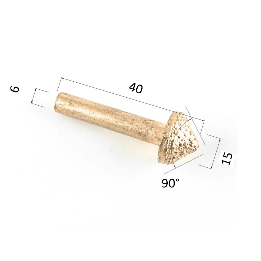 Фото фреза алмазная прямая v-образная многокромочная по камню, мрамору, стеклу djtol dmv61590 в Москве и Московской области