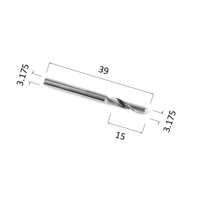 Фото фреза спиральная цилиндрическая однозаходная по акрилу, дереву, композиту (акп) djtol n1lqx3.15 в Москве и Московской области