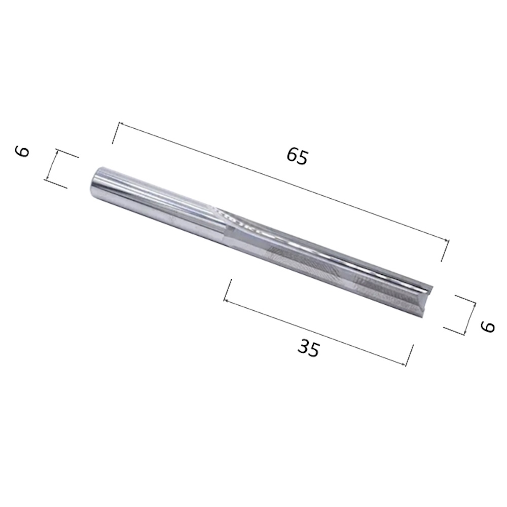 Фото фреза djtol n2zx635 прямая двухзаходная (по дереву, композиту (акп), пластику) в Москве и Московской области