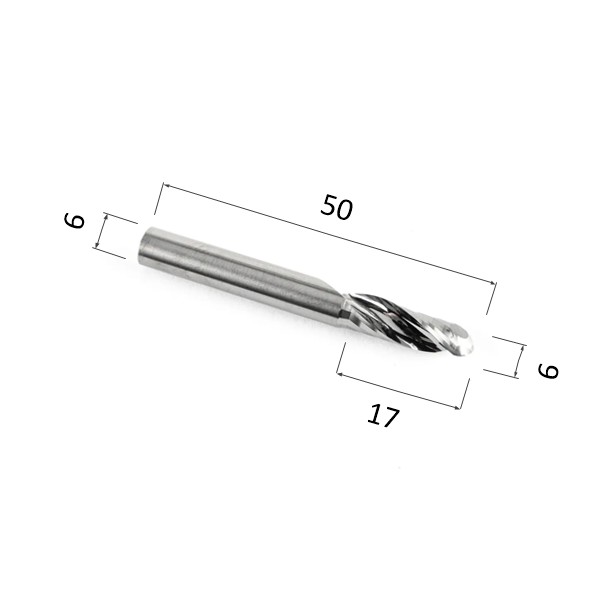 Фото фреза спиральная цилиндрическая однозаходная по акрилу, дереву, композиту (акп) djtol n1lqx617 в Москве и Московской области