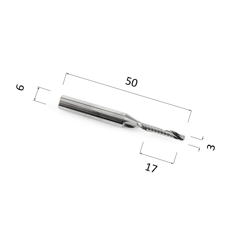 Фото фреза спиральная цилиндрическая однозаходная по акрилу, дереву, композиту (акп) djtol ay1lx6317 в Москве и Московской области