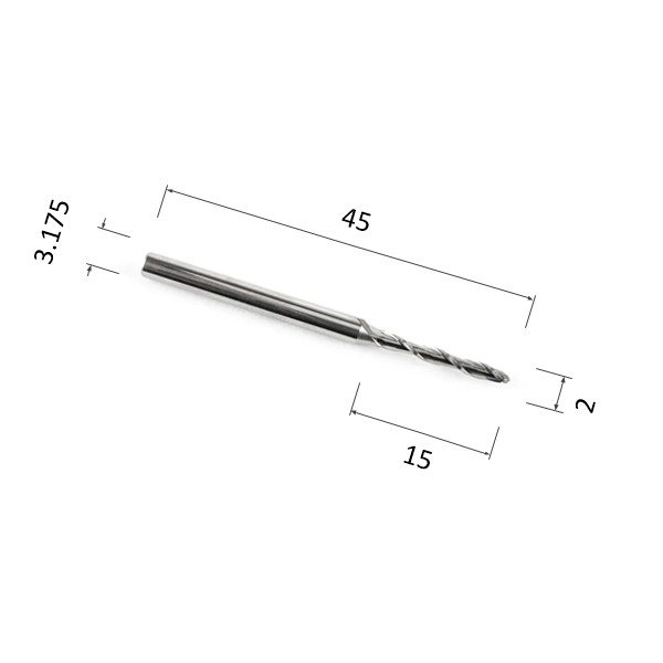 Фото фреза djtol a2qx3.2.15 спиральная двухзаходная сферическая (по дереву, композиту (акп), цветным мета в Москве и Московской области