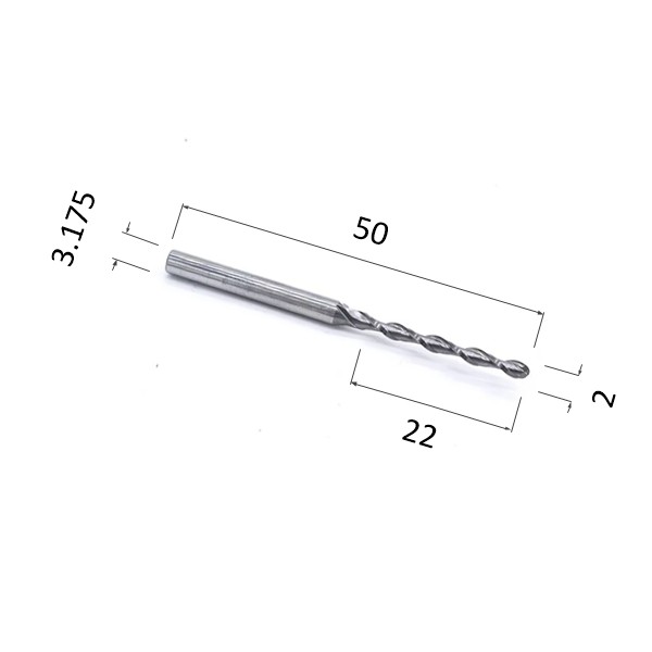 Фото фреза спиральная цилиндрическая двухзаходная по акрилу, дереву, композиту (акп) djtol n2qx3.222 в Москве и Московской области