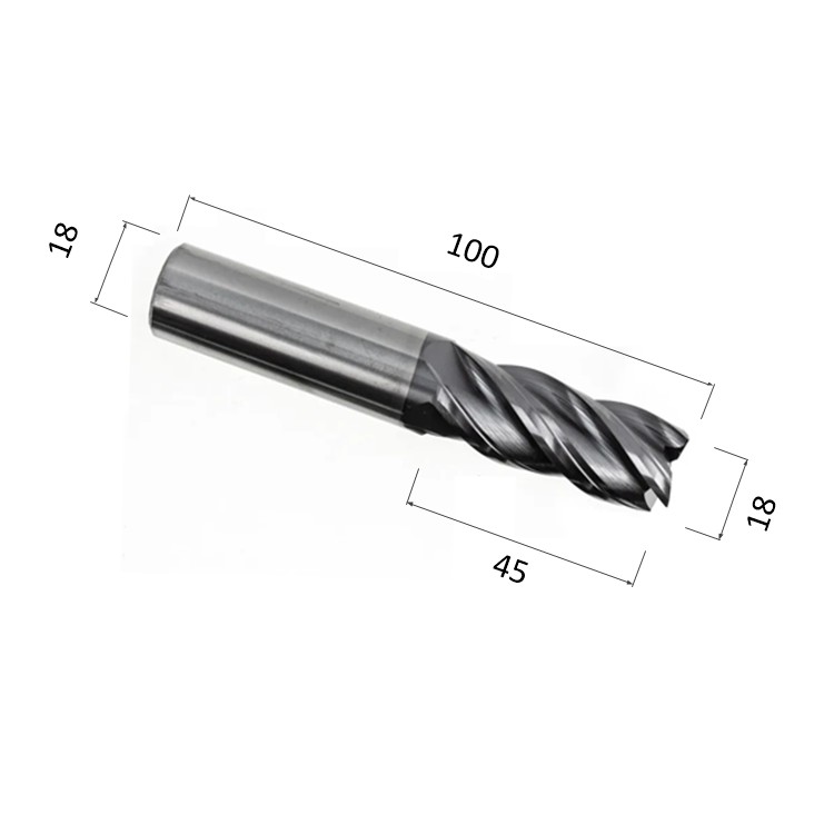 Фото фреза djtol as4lx18 спиральная четырехзаходная с покрытием altin (по стали, цветным металлам (алюмин в Москве и Московской области