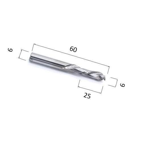 Фото фреза djtol n2flx625 компрессионная спиральная двухзаходная (по дереву, композиту (акп), пластику) в Москве и Московской области